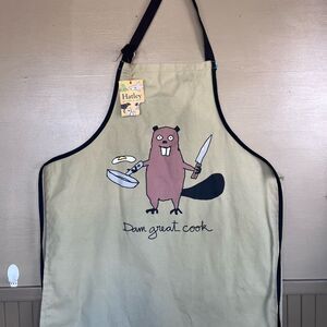 Hatley Beaver Apron “Damn great cook” NWT